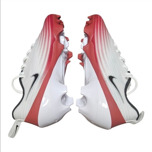 Nike Vapor Speed 3 Football Cleats Men's‎ Size 8.5 White Red HM8849-102 New - Picture 6 of 8